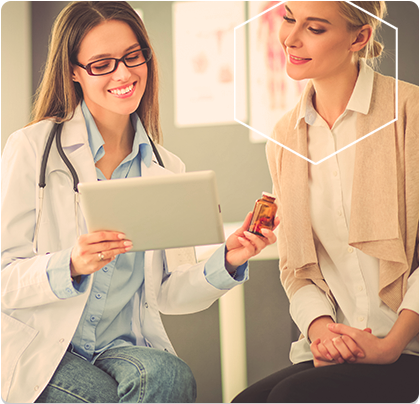 hipaa-block-image-420x404 Doctor showing patient tablet
