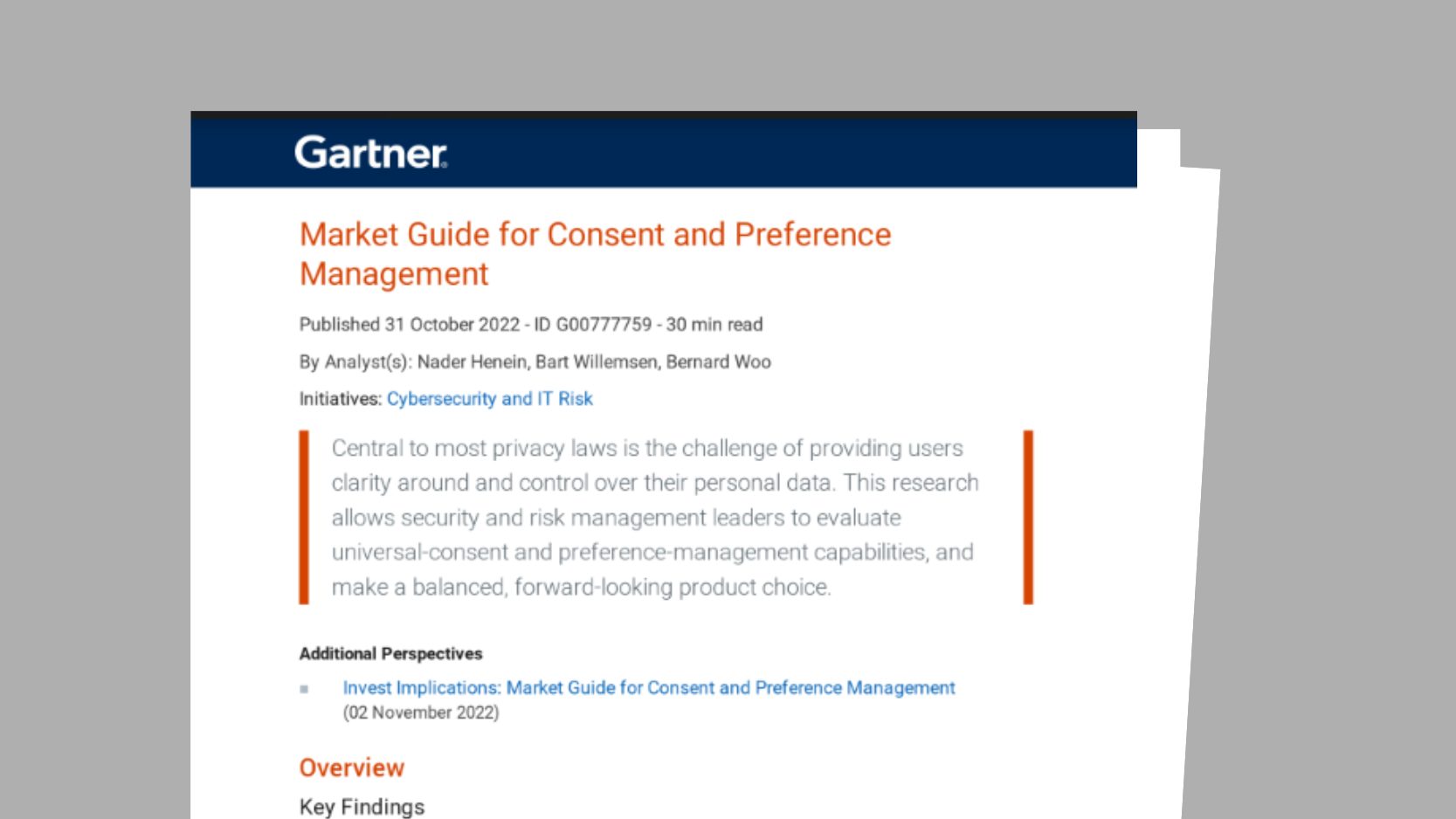 Gartner Market Guide for Consent and Preference Management Tealium