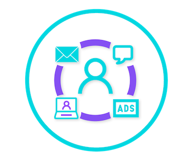 icon showing cross channel marketing