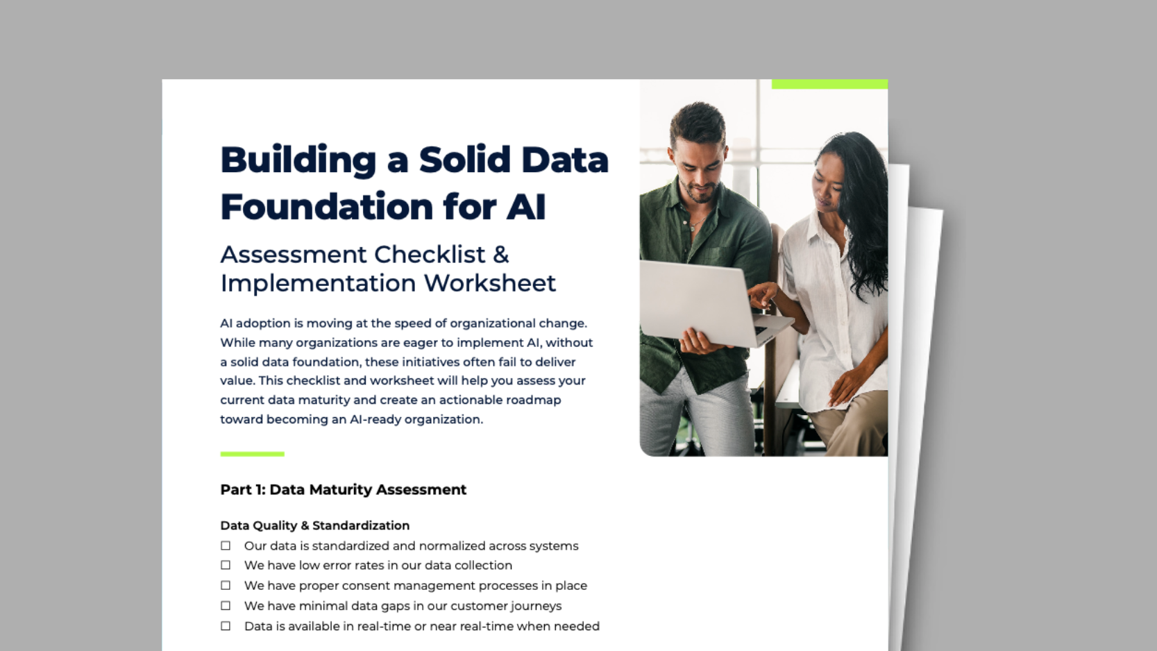 AI Checklist Cover Checklist: Building a Solid Data Foundation for AI