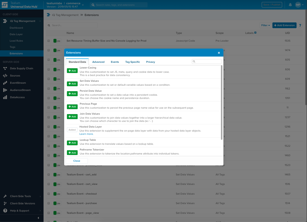 tealium-iq-extensions
